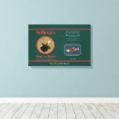 McMotek's Moose and Beans Label Canvas Afdruk (Insitu (Houten vloer))