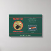 McMotek's Moose and Beans Label Canvas Afdruk (Voorkant)