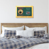 McMotek's Moose and Beans Label Canvas Afdruk (Insitu (Slaapkamer))