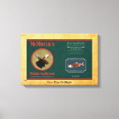 McMotek's Moose and Beans Label Canvas Afdruk (Voorkant)