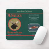 McMotek's Moose and Beans Label Muismat (Met muis)