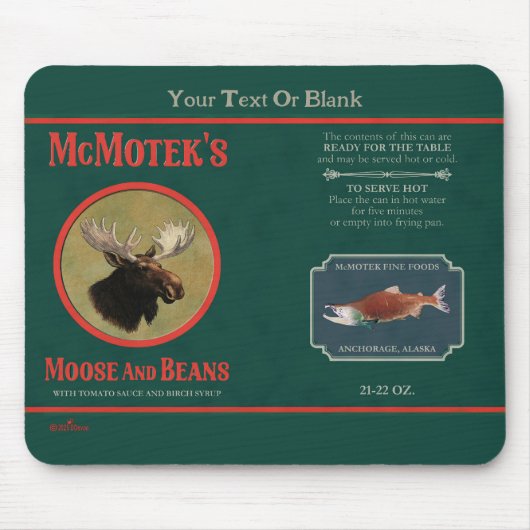 McMotek's Moose and Beans Label Muismat (Voorkant)