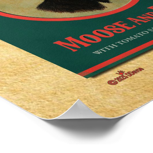 McMotek's Moose and Beans Label Poster (Hoek)