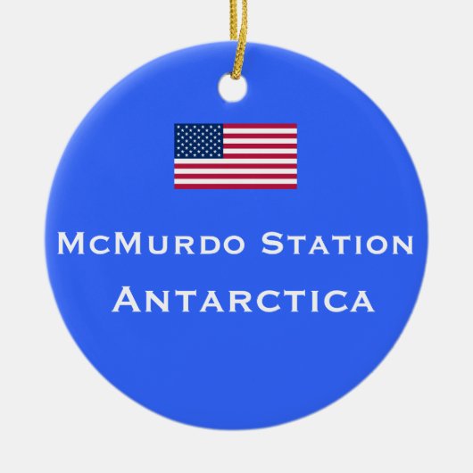 McMurdo-kerstversiering Keramisch Ornament (Voorkant)