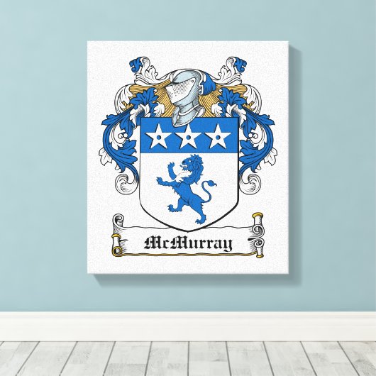 McMurray Family Crest Canvas Afdruk (Insitu (Houten vloer))