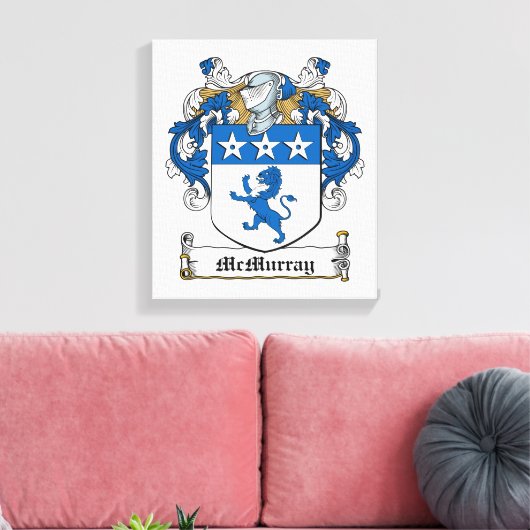 McMurray Family Crest Canvas Afdruk (Insitu (Woonkamer))