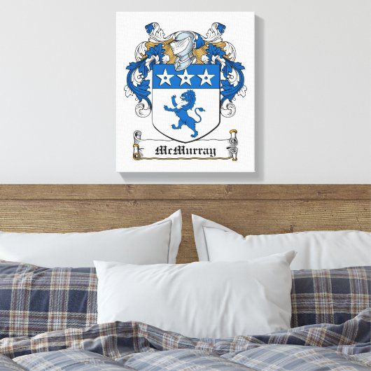 McMurray Family Crest Canvas Afdruk (Insitu (Slaapkamer))