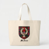 McNair Clan Crest Badge Tartan Grote Tote Bag (Voorkant)