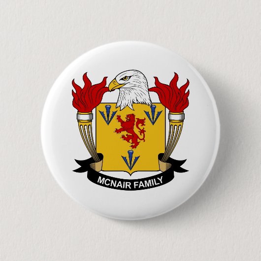 McNair Family Crest Ronde Button 5,7 Cm (Voorkant)