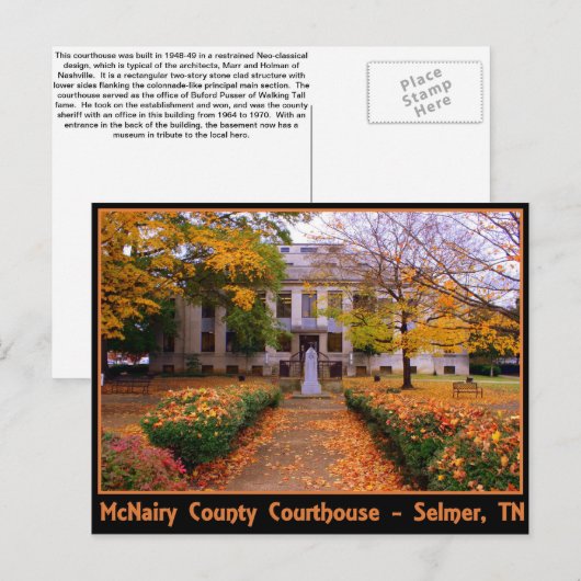 McNairy County Courthouse - Selmer, TN Briefkaart (Voorkant / Achterkant)