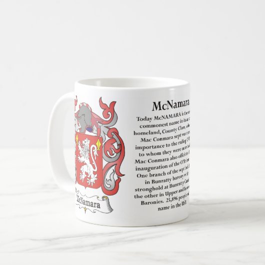 McNamara Family Coat of Arms Mok (Voorkant links)