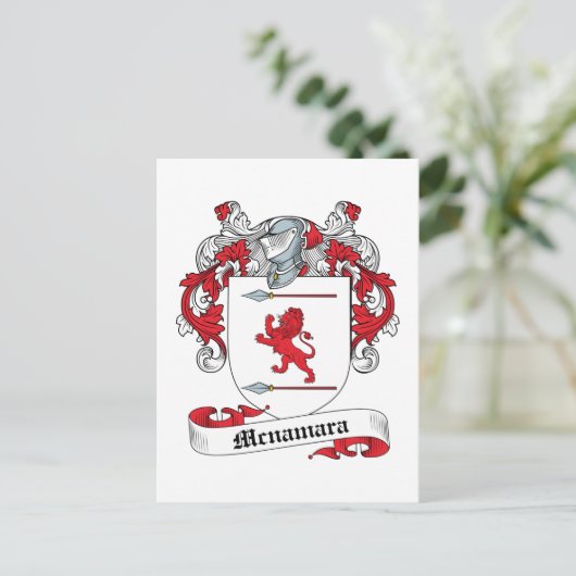 Mcnamara Family Crest Briefkaart (Staand voorkant)