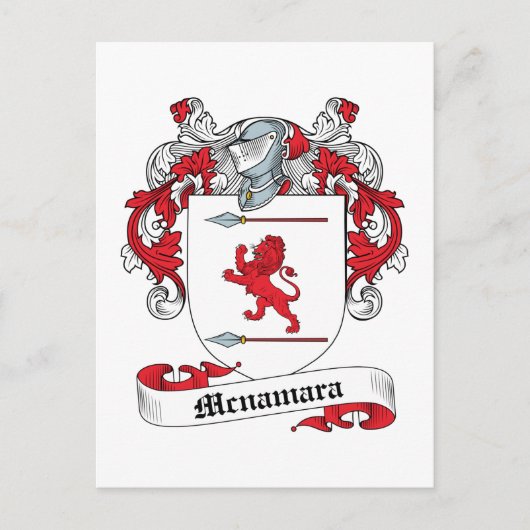Mcnamara Family Crest Briefkaart (Voorkant)