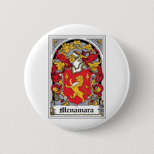 Mcnamara Family Crest Ronde Button 5,7 Cm (Voorkant)