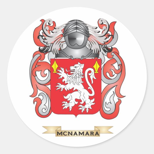McNamara Wapen (Familie Crest) Ronde Sticker (Voorkant)