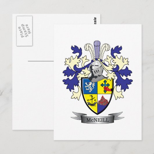 McNeill Family Crest Coat of Arms Briefkaart (Voorkant / Achterkant)