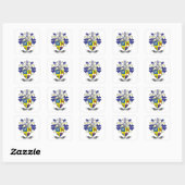 McNeill Family Crest Coat of Arms Vierkante Sticker (Vel)