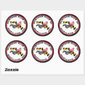 MCOM-sticker, zwart Ronde Sticker (Vel)