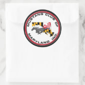 MCOM-sticker, zwart Ronde Sticker (Tas)