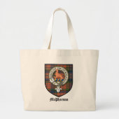 McPherson Clan Crest Badge Tartan Grote Tote Bag (Voorkant)
