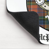 McPherson Clan Crest Badge Tartan Muismat (Hoek)