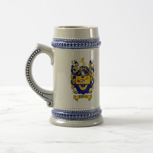 McPherson Coat of Arms Stein Bierpul (Links)