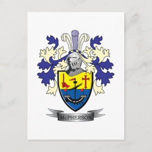 McPherson Family Crest Coat of Arms Briefkaart
