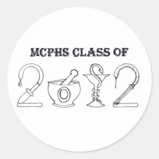 MCPHS Klasse van 2012 Ronde Sticker