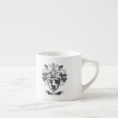 McQueen Family Crest Coat of Arms Espresso Kop (Rechts)