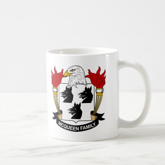 McQueen Family Crest Koffiemok (Rechts)