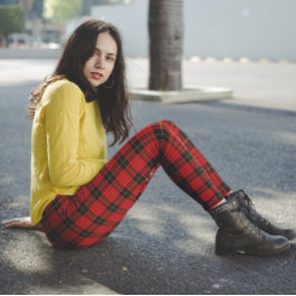 McQueen Tartan Rood Zwart   Leggings