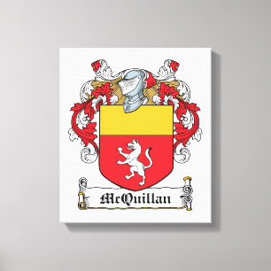 McQuillan Family Crest Canvas Afdruk