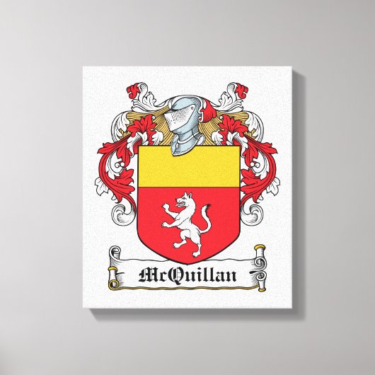 McQuillan Family Crest Canvas Afdruk (Voorkant)