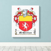 McQuillan Family Crest Canvas Afdruk (Insitu (Houten vloer))