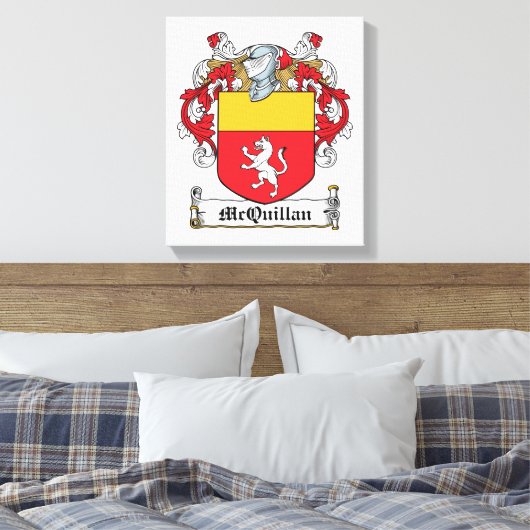 McQuillan Family Crest Canvas Afdruk (Insitu (Slaapkamer))