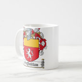 McQuillan Family Crest Koffiemok (Voorkant links)