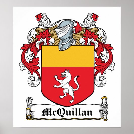 McQuillan Family Crest Poster (Voorkant)