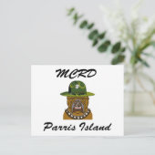 MCRD Parris Island Devil Dog Briefkaart (Staand voorkant)