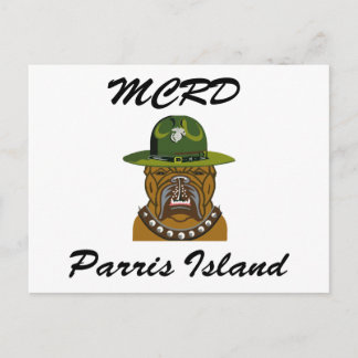 MCRD Parris Island Devil Dog Briefkaart