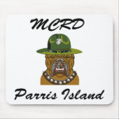 MCRD Parris Island Devil Dog Muismat (Voorkant)