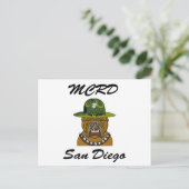 MCRD San Diego Devil Dog Briefkaart (Staand voorkant)