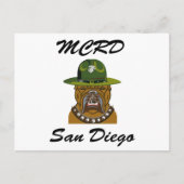 MCRD San Diego Devil Dog Briefkaart (Voorkant)
