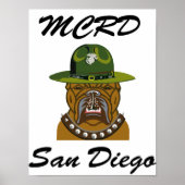 MCRD San Diego Devil Dog Poster (Voorkant)