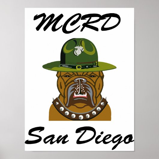 MCRD San Diego Devil Dog Poster (Voorkant)