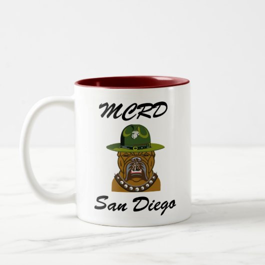 MCRD San Diego Devil Dog Tweekleurige Koffiemok (Links)