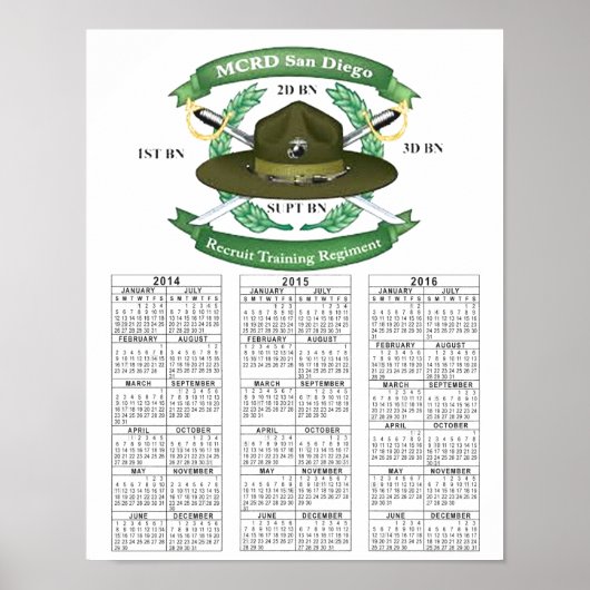 MCRD SAN DIEGO POSTER (Voorkant)