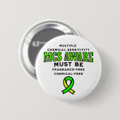 MCS-bewustzijn van meervoudige chemische gevoeligh Ronde Button 5,7 Cm (Voorkant /achterkant)