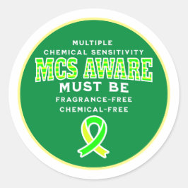 MCS-bewustzijn van meervoudige chemische gevoeligh Ronde Sticker