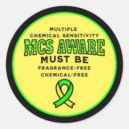 MCS-bewustzijn van meervoudige chemische gevoeligh Ronde Sticker