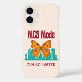 MCS Modus Zen Geactiveerde Vlinderbewustzijn Besc iPhone 16 Hoesje